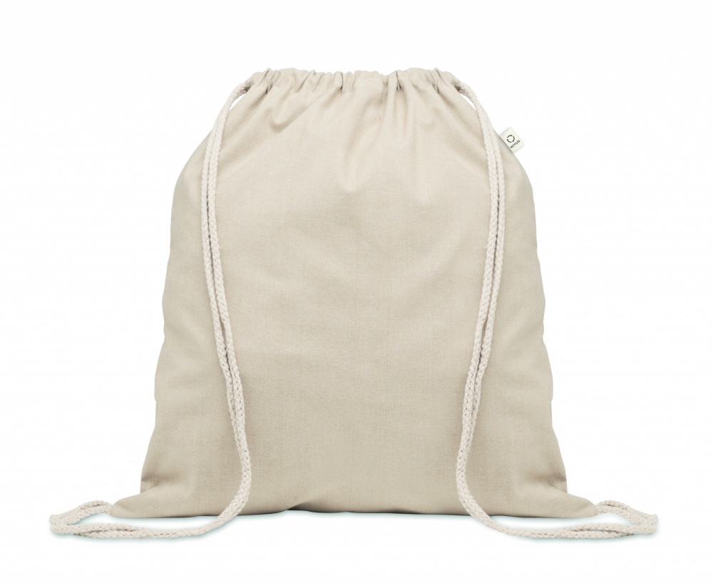 Logo trade promotional product photo of: Recycled cotton drawstring bag