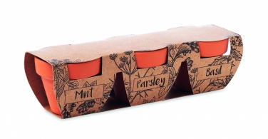 Logotrade promotional merchandise picture of: Terracotta 3 herb pot set