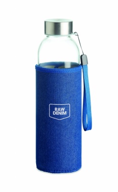 Logo trade promotional merchandise picture of: Glass bottle in pouch 500 ml