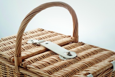 Logotrade promotional item picture of: Wicker picnic basket 4 people