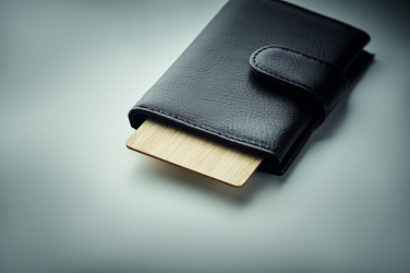 Logo trade promotional merchandise image of: RFID card in bamboo material