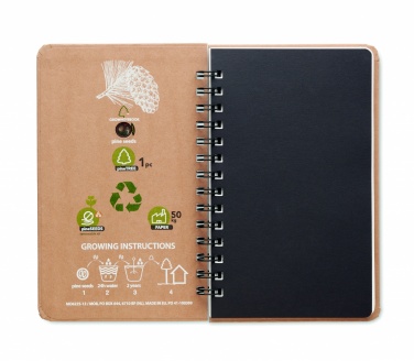 Logotrade promotional giveaway image of: A5 Pine tree GROWNOTEBOOK™