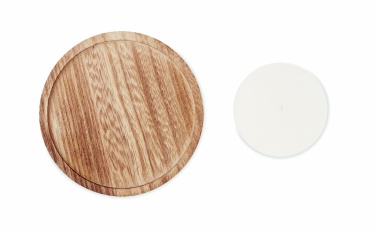 Logotrade promotional merchandise image of: Candle on round wooden base