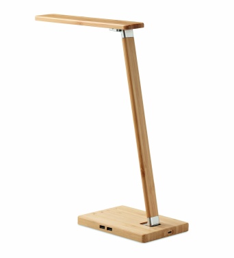 Logo trade advertising products picture of: Desktop light and charger 10W