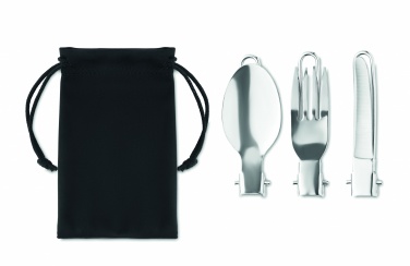 Logo trade promotional items image of: 3-piece camping cutlery set