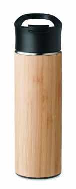 Logotrade promotional gift image of: Double wall bamboo flask 450ml