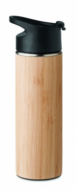 Logotrade advertising product image of: Double wall bamboo flask 450ml