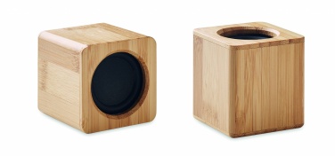 Logo trade promotional item photo of: Set of Bamboo wireless speaker