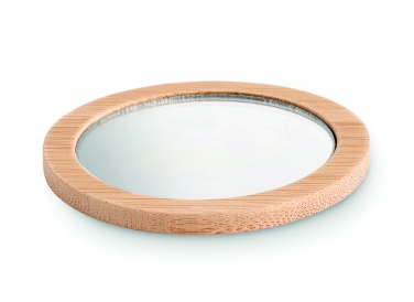 Logo trade advertising products picture of: Bamboo make-up mirror