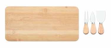 Logotrade promotional gifts photo of: Bamboo Cheese board set Leipzig