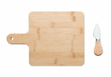 Logo trade promotional items image of: Cheese board set in bamboo Bremen