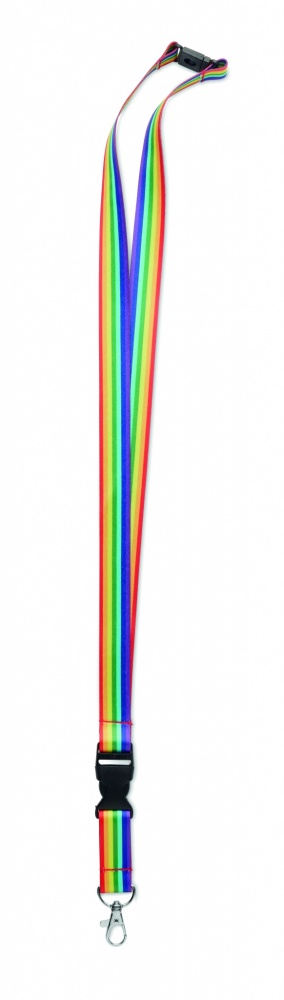 Logo trade promotional items image of: Rainbow RPET lanyard