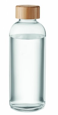 Logotrade promotional item image of: Glass bottle 650ml bamboo lid