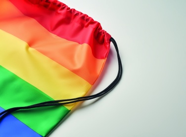 Logotrade business gift image of: Rainbow RPET drawstring bag