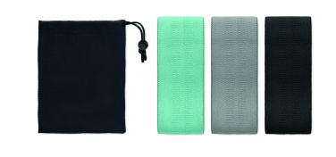 Logo trade promotional items image of: Set of 3 fitness bands in pouch