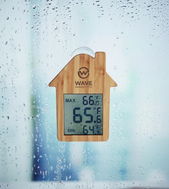 Logo trade promotional merchandise photo of: Bamboo weather station HISA