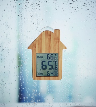 Logotrade promotional gift picture of: Bamboo weather station HISA