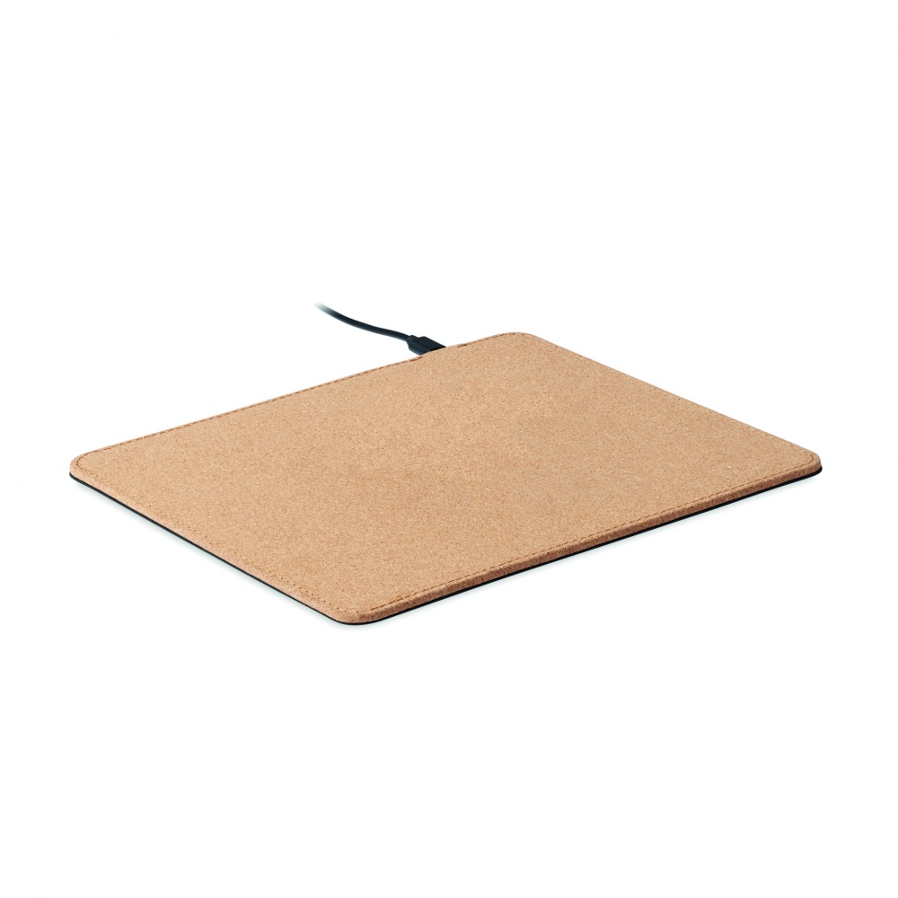 Logotrade promotional gifts photo of: Cork mouse mat charger 15W