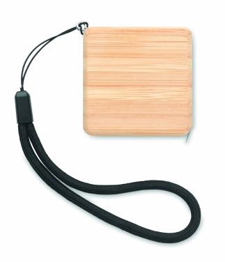 Logo trade advertising products image of: Measuring tape in bamboo 1m