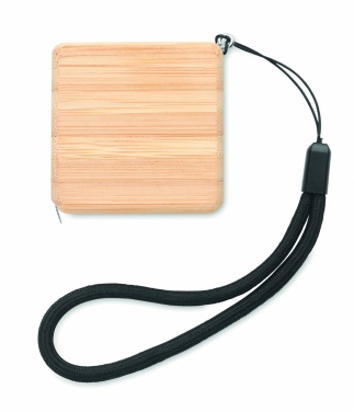 Logotrade promotional item picture of: Measuring tape in bamboo 1m