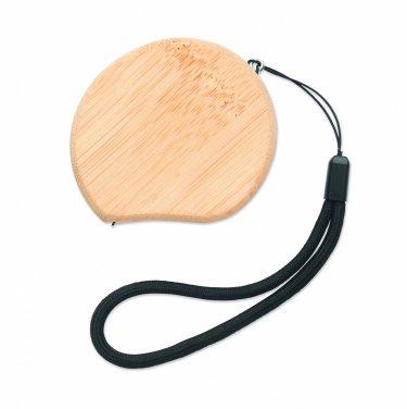 Logo trade promotional merchandise picture of: Measuring tape in bamboo 2m