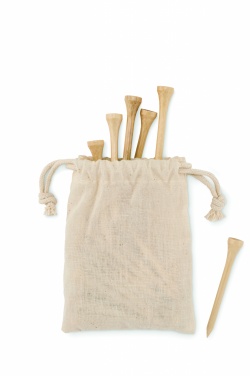 Logo trade promotional items image of: 20 bamboo golf tees set