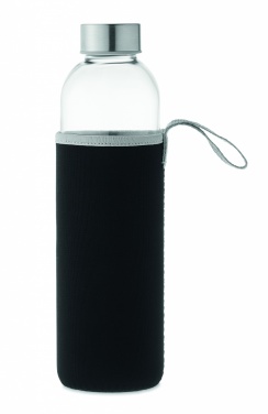 Logo trade business gifts image of: Glass bottle in pouch 750ml