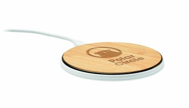 Logo trade promotional products image of: Bamboo wireless charger 10W
