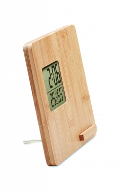 Logotrade corporate gift picture of: Bamboo weather station 10W