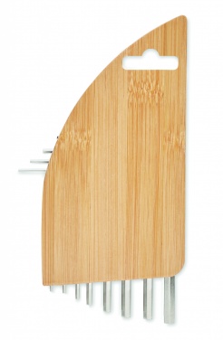 Logo trade promotional products image of: Hex key set in bamboo