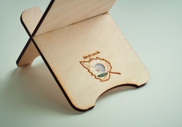 Logotrade advertising product picture of: Birch Wood phone stand