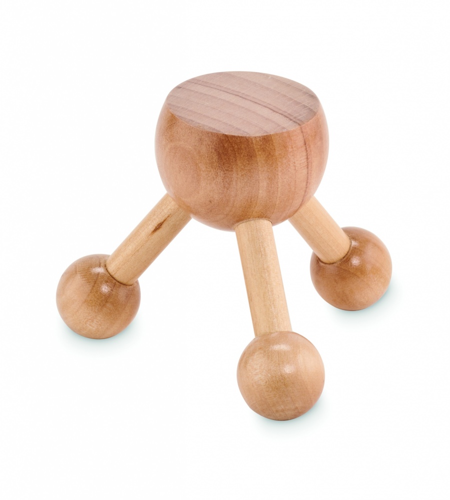 Logo trade corporate gifts picture of: Hand held massager in wood