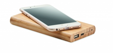 Logo trade corporate gifts picture of: 6000 mAh Bamboo power bank