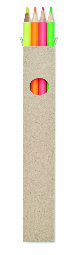 Logo trade promotional gifts image of: 4 highlighter pencils in box