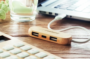 Logotrade promotional merchandise picture of: 3 port USB hub with dual input