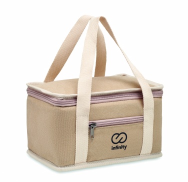 Logo trade corporate gifts picture of: 6 can cool bag canvas 320gr/m²