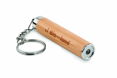 Logo trade promotional gift photo of: Mini bamboo torch with keyring