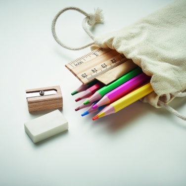 Logotrade corporate gift image of: Kids drawing set in drawstring