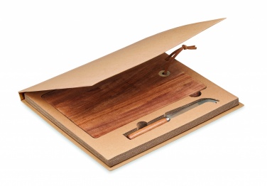 Logo trade promotional item photo of: Acacia wood cheese board set Hannover