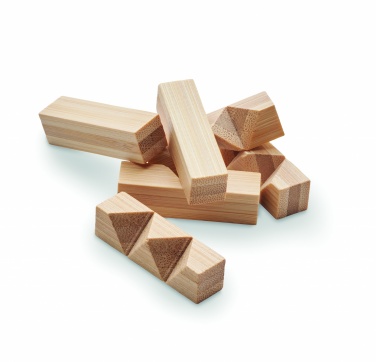 Logotrade promotional gift picture of: Bamboo brain teaser star shape