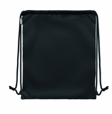 Logo trade corporate gifts image of: Large drawstring bag 300D RPET