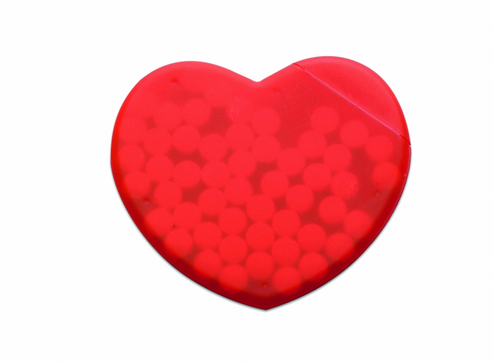 Logo trade corporate gifts image of: Heart shape peppermint box