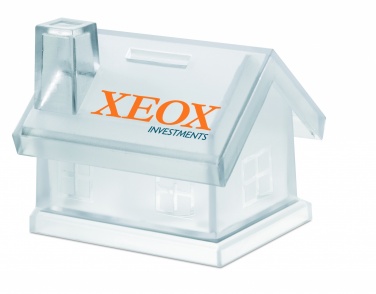 Logotrade promotional merchandise photo of: Plastic house coin bank