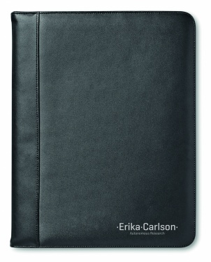 Logo trade promotional merchandise image of: A4 leather conference folder