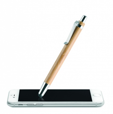 Logotrade corporate gift image of: Ball pen in ABS and bamboo