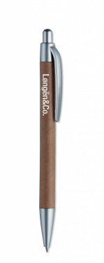 Logo trade promotional gifts picture of: Carton barrel ball pen