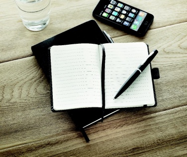 Logo trade promotional giveaways image of: A5 notebook with pen 72 lined