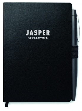 Logo trade promotional items picture of: A6 notebook with pen 72 lined