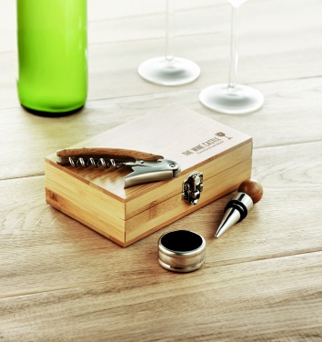 Logotrade promotional items photo of: Wine set in bamboo box