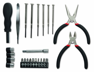 Logotrade promotional product image of: 26 pcs tool in aluminium case